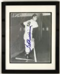 1950s circa Ted Williams Boston Red Sox Signed 8" x 10" B/W Photo Framed (JSA)