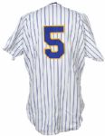 1988-89 George Scott Milwaukee Brewers Old Timers Game Worn Home Uniform (MEARS LOA)