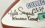 1994 Gale Sayers Chicago Bears Kansas Signed College Football 125th Anniversary w/ Kansas Comet Inscription (JSA)