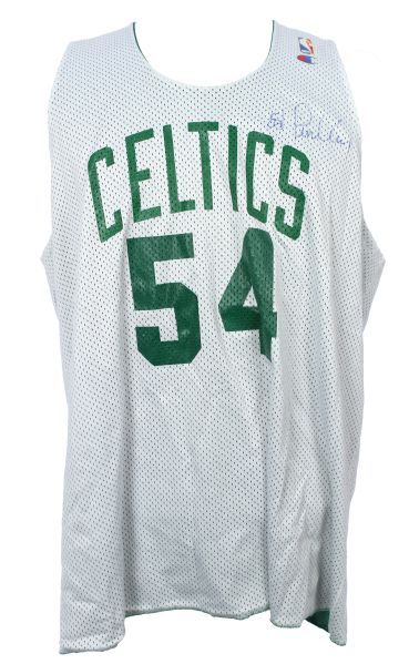 1989-94 Ed Pinckney Boston Celtics Signed Reversible Practice Worn Jersey (MEARS LOA/JSA)