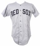 1985-86 Ellis Burks New Britain Red Sox Game Worn Road Jersey (MEARS LOA)