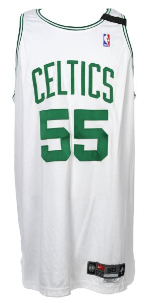 2000-01 Eric Williams Game Worn Boston Celtics Home Jersey w/ Dorothy Auerbach Commemorative Black Shoulder Band (MEARS LOA)