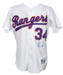 1990s Nolan Ryan Texas Rangers Signed Home Jersey (JSA)
