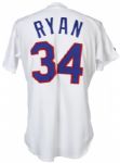 1990's Nolan Ryan Texas Rangers Signed Home Jersey (JSA)