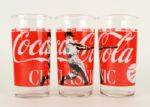 1990s Mickey Mantle New York Yankees Coca Cola Classic Drinking Glass Collection (Lot of 3)