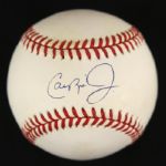 1984-94 Cal Ripken Jr. Baltimore Orioles Single Signed OAL Brown Baseball (JSA)