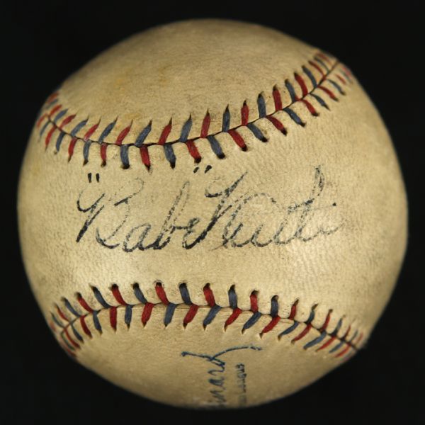 1927-31 Babe Ruth New York Yankees Signed OAL Barnard Baseball Clubhouse Signature 