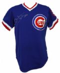 1982 Leon "Bull" Durham Chicago Cubs Signed Road Jersey (JSA)
