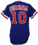 1982 Leon Bull Durham Chicago Cubs Signed Road Jersey (JSA)