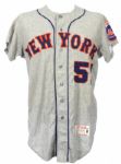 1966 Ron Hunt New York Mets Game Worn Road Jersey (MEARS LOA)