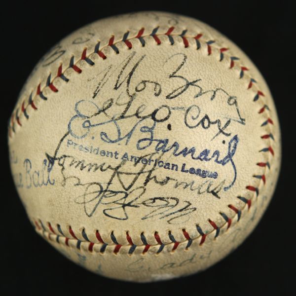 1928 Chicago White Sox Team Signed OAL Barnard Baseball - 18 Signatures w/ Mo Berg, Ted Lyons, Ed Walsh, Red Faber (JSA)