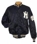 1960s circa New York Yankees Game Worn Lined Satin Jacket (MEARS LOA)