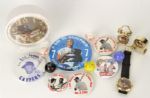 1960s-90s Mickey Mantle Memorabilia Collection Clocks Watches Pinback Buttons Marbles (Lot of 13)