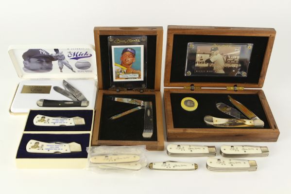 1990s circa Mickey Mantle New York Yankees Pocket Knife Collection (Lot of 13)