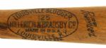1947-48 Johnny Mize New York Giants H&B Louisville Slugger Professional Model Game Used Bat (MEARS A7) - 1947 & 1948 Homerun Champion