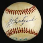 1983 Carl Yastrzemski Ron Kittle All-Star Game Signed OML Rawlings Kuhn  Baseball (JSA)