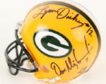 1960's-2000's Green Bay Packers Quarterbacks Signed Mini Helmet w/ Aaron Rodgers (JSA)