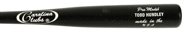2001-02 Todd Hundley Chicago Cubs Carolina Clubs Professional Model Game Used Bat (MEARS LOA)