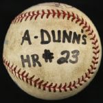 2006 Adam Dunn Cincinnati Reds Signed OML Selig Home Run Baseball (MEARS LOA/JSA)