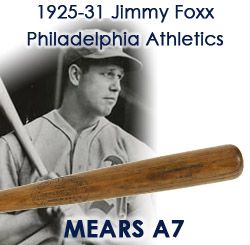 1925-31 Jimmie Foxx Philadelphia Athletics Sidewritten H&B Louisville Slugger Professional Model Game Used Bat (MEARS A7)