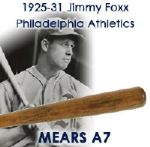1925-31 Jimmie Foxx Philadelphia Athletics Sidewritten H&B Louisville Slugger Professional Model Game Used Bat (MEARS A7)