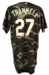 2001-02 Bubba Trammell San Diego Padres Jungle Camouflage Jersey (MEARS LOA)
