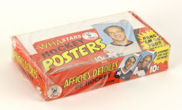 1973-74 WHA Stars Hockey Posters Unopened Case w/ 36 Packs