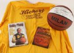 2004 Hoosiers Memorabilia Collection - Lot of 4 w/ Ball Signed by Milan High Team Members, Signed DVD & More