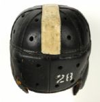 1930's circa Spalding Game Worn Football Helmet w/ 8 Strap Suspension System