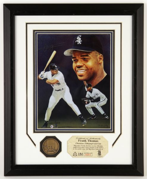 2007 Frank Thomas Jim Thome Chicago White Sox Framed Display Collection - Lot of 2 w/ Ticket From Thomes 500th Home Run Game