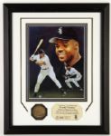 2007 Frank Thomas Jim Thome Chicago White Sox Framed Display Collection - Lot of 2 w/ Ticket From Thomes 500th Home Run Game