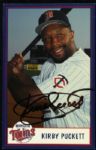2000 Kirby Puckett Minnesota Twins 3 1/2" x 5 1/2" Signed Card (JSA)