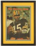1968 Bart Starr Green Bay Packers Signed 15" x 19" Framed Sporting News (JSA)
