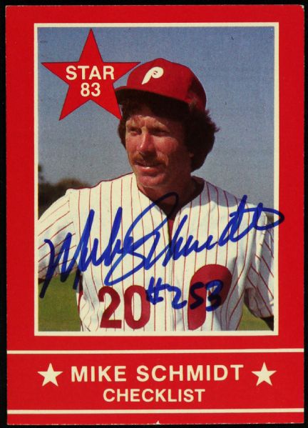1983 Star Mike Schmidt Philadelphia Phillies 15 Card Set w/ Autographed Checklist (JSA)