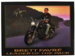 1990s Brett Favre Green Bay Packers Signed 18" x 24" Leader of the Pack Poster (JSA)