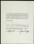 1957 Gil Hodges Brooklyn Dodgers Gillette Razor Signed Contract (JSA)