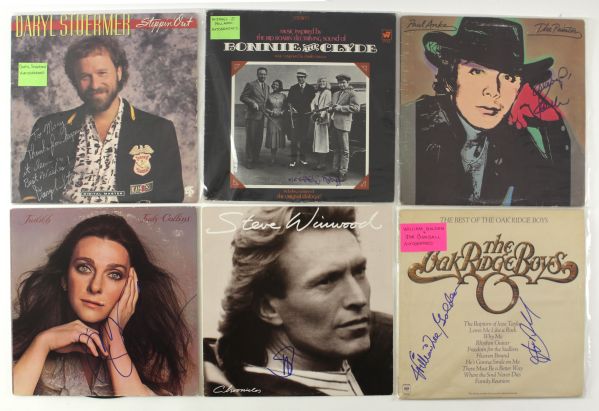 1960s-80s Signed Long Playing Record Album Collection - Lot of 27 w/ 23 Signed