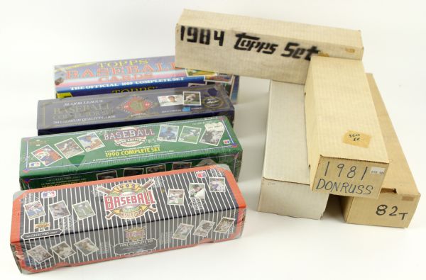 1981-95 Complete Baseball Card Set Collection - Lot of 8 w/ 1981 Donruss, 1982 Topps, 1984 Topps & More