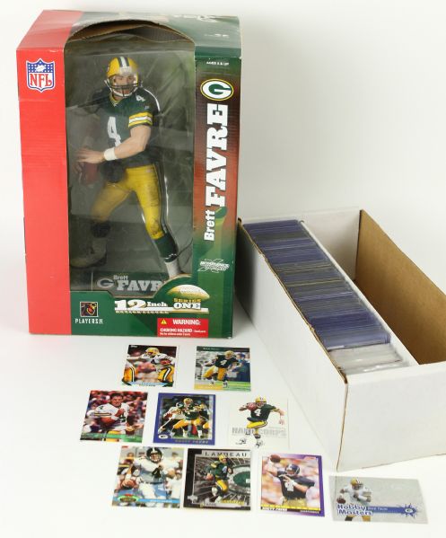 1991-2003 Brett Favre Green Bay Packers Football Trading Card Figurine Collection (Lot of 248)