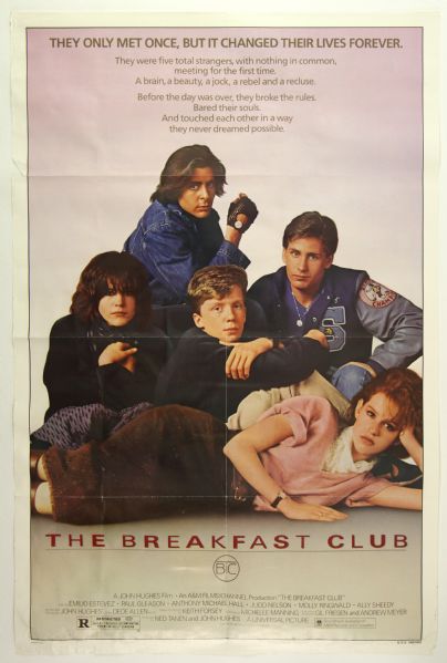 1985 The Breakfast Club Original 27" x 41" One Sheet Movie Poster