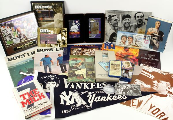 1966-2005 Mickey Mantle New York Yankees Memorabilia Collection (Lot of 32)