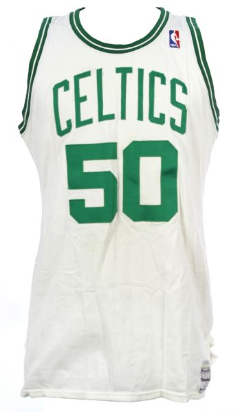 1985-88 Greg Kite Boston Celtics Game Worn Home Jersey (MEARS A10)
