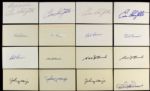 1940s-1950s circa Hall of Fame Star Signed 3" x 5" Index Card Collection - Lot of 27 (JSA)