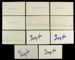 1940's-1950's circa Hall of Fame Star Signed 3 x 5 Index Card Collection - Lot of 27 (JSA)