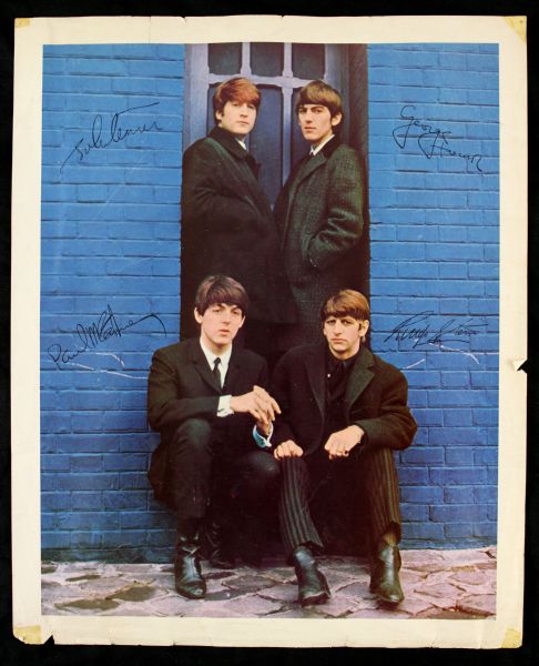 1964 The Beatles Facsimile Signed 11" x 14" Poster
