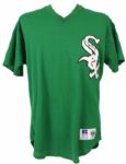 1995-97 Terry Bevington Chicago White Sox Signed St. Patricks Day Batting Practice Jersey (MEARS LOA/JSA)
