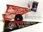 1950s-2000s Brewers Braves Cubs White Sox Pirates Memorabilia Collection - Lot of 6 w/ Rare MIB Jean Segura Season Ticket Holder Bobblehead & More