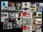 1990's-2000's Baseball Baseball Football Game Used Trading Cards Jeter Favre Ripken Pujols Marino Puckett (Lot of 135)