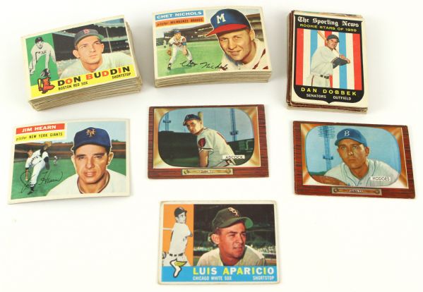 1955-60 Topps Bowman Fleer Baseball Card Collection (Lot of 71)