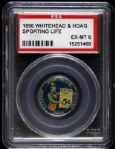 1896 Whitehead & Hoag Co. Sporting Life Baseball Cycling Guns Slabbed 3/4" Pinback Button (PSA EX-MT 6)